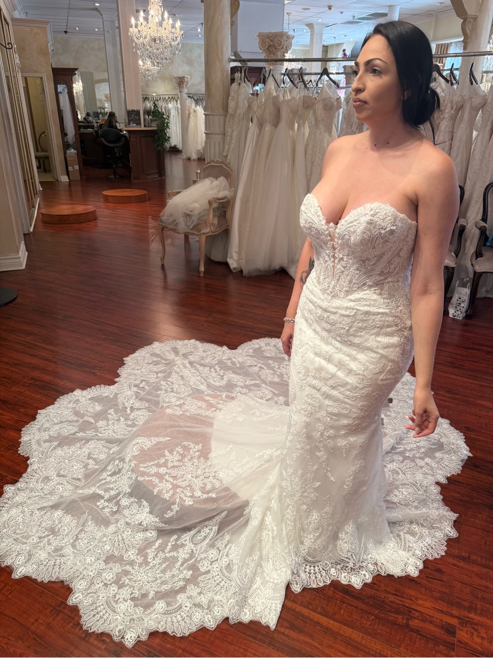 Maggie sottero “Zareen”Dress ONLY no overskirt NWT NEVER WORN Bridal size 12 US8